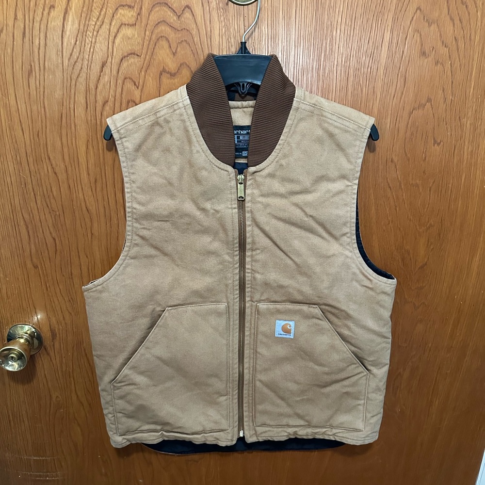 Carhartt tan vest mens size Medium